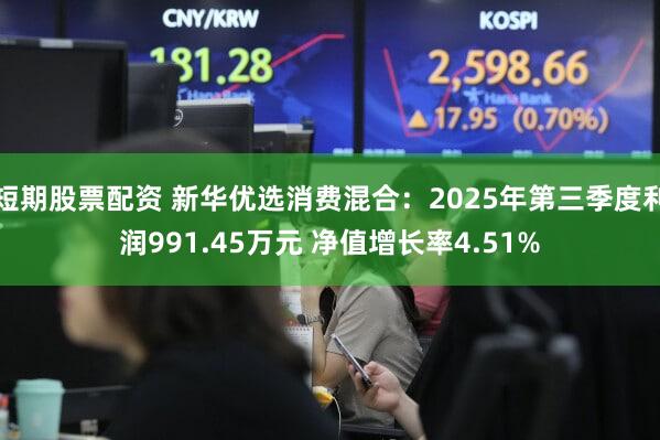 短期股票配资 新华优选消费混合:2025年第三季度利润991.45万元 净值增长率4.51%