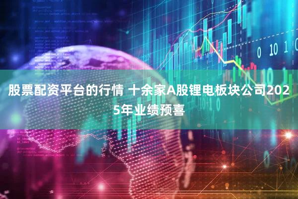 股票配资平台的行情 十余家A股锂电板块公司2025年业绩预喜